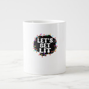 Let's Get Lit Classic Vintage Style Large Coffee Mug