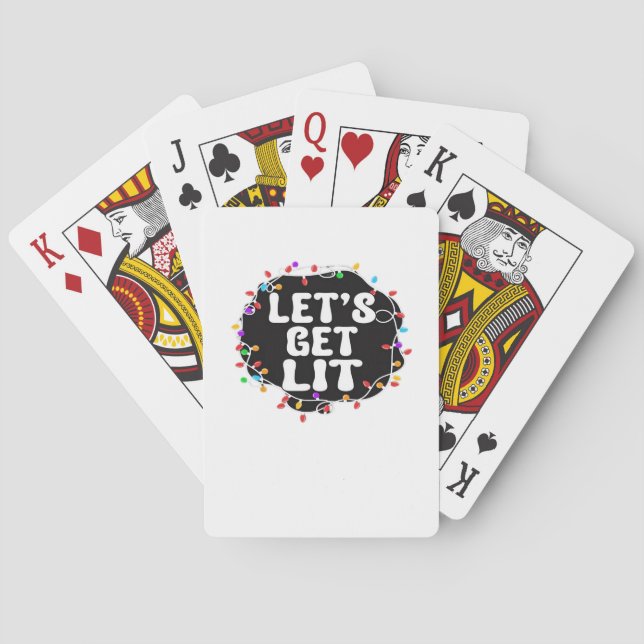 Let's Get Lit Classic Vintage Style Playing Cards (Back)