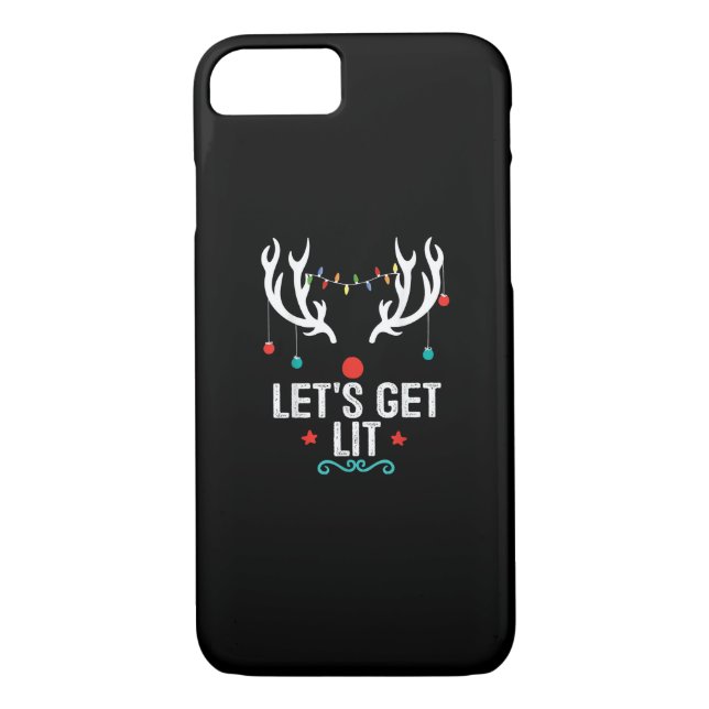 Let's Get Lit Cool Christmas Case-Mate iPhone Case (Back)