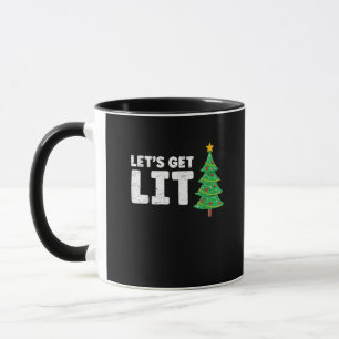 Let's Get Lit Drinking Christmas Mug
