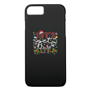Let's Get Lit Drinking Santa Christmas Lights Case-Mate iPhone Case