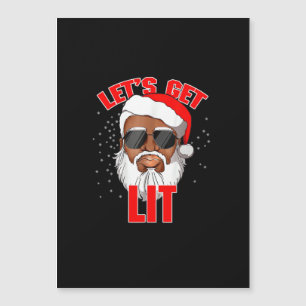 Let's Get Lit Drinking Santa Hat Christmas Lights