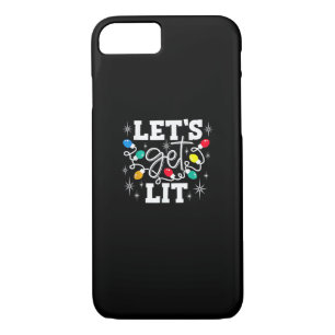 Let's Get Lit Drinking Santa Hat Christmas Lights  Case-Mate iPhone Case