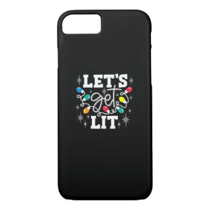 Let's Get Lit Drinking Santa Hat Christmas Lights  Case-Mate iPhone Case