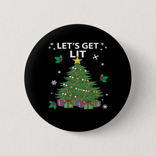 Let's Get Lit Essential Aesthetic Style 2 Inch Round Button (Front)