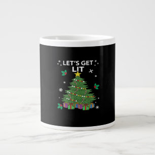 Let's Get Lit Essential Aesthetic Style Large Coffee Mug