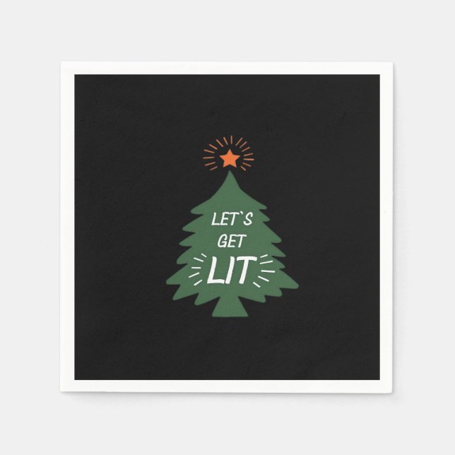 Let's Get Lit Essential Creative Casual Napkin (Front)