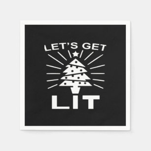 Let's Get Lit Essential Funny Classic Napkin