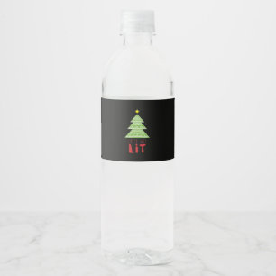 Let's Get Lit Essential Simple Graphic Water Bottle Label