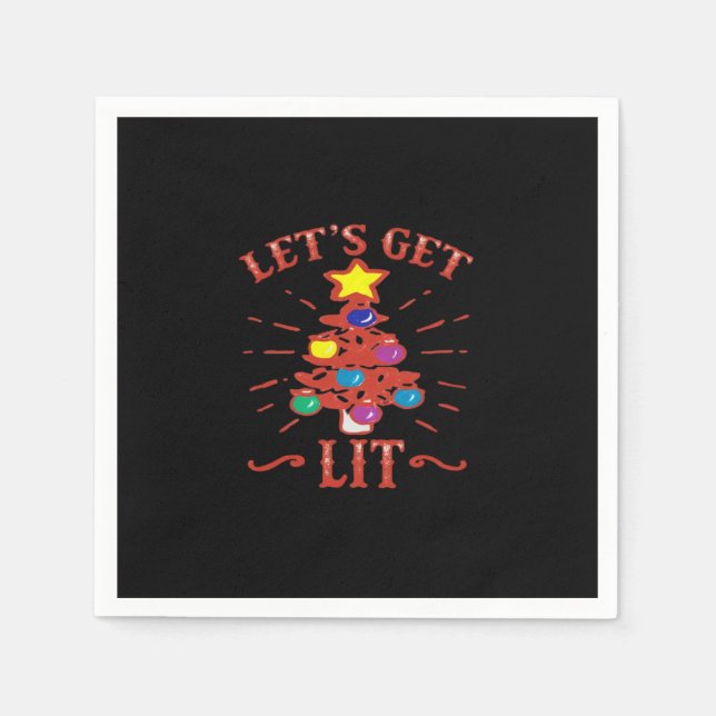 Let's Get Lit Essential Vintage Cool Napkin (Front)