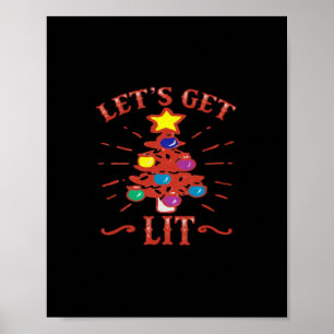 Let's Get Lit Essential Vintage Cool Poster