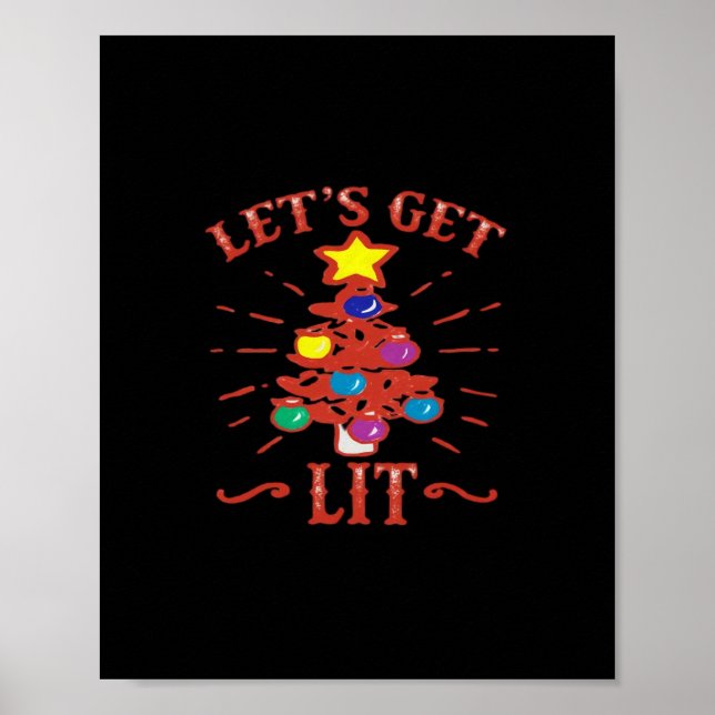 Let's Get Lit Essential Vintage Cool Poster (Front)