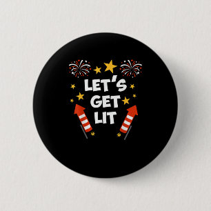 Let's Get Lit Fireworks English Teachers Get Lit 2 Inch Round Button