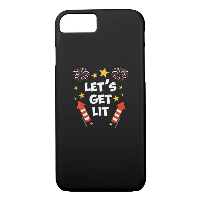 Let's Get Lit Fireworks English Teachers Get Lit Case-Mate iPhone Case (Back)