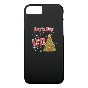 Let's Get Lit, Fun Idiom, Christmas Lights, Christ Case-Mate iPhone Case