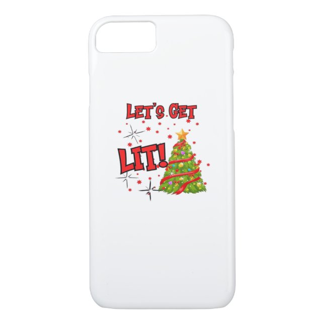 Let's Get Lit, Fun Idiom - Party Christmas  Case-Mate iPhone Case (Back)