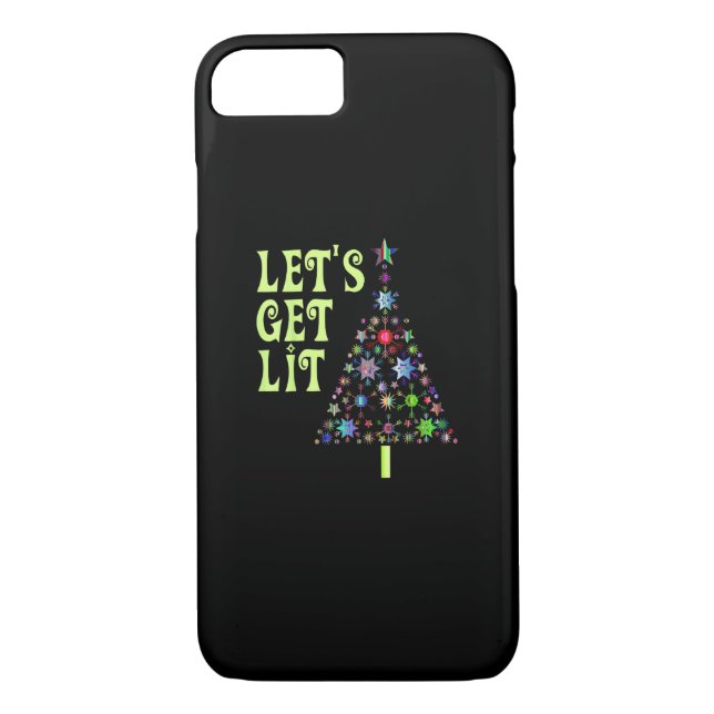 Let's Get Lit Funny Christmas Case-Mate iPhone Case (Back)