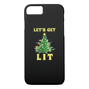 Let's Get Lit Funny Christmas Drinking Classic Case-Mate iPhone Case