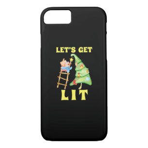 Let's Get Lit Funny Christmas Drinking Classic Case-Mate iPhone Case