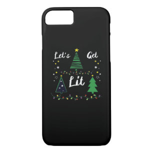 Let's Get Lit Funny Christmas Drinking Essential Case-Mate iPhone Case