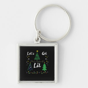 Let's Get Lit Funny Christmas Drinking Essential Keychain