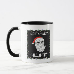 Let's Get Lit Funny Christmas Drinking Essential Mug
