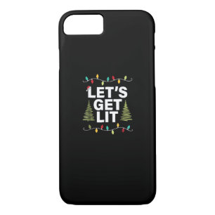 Let's Get Lit Funny Christmas Drinking Lights Case-Mate iPhone Case