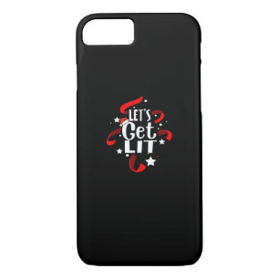 Let's Get Lit Funny Christmas Drinking Men Women Case-Mate iPhone Case