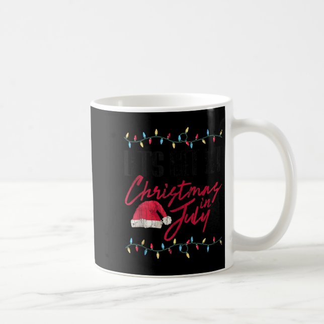 Let's Get Lit Funny Christmas In July Graphic Tank Coffee Mug (Right)