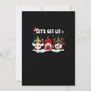 Let's Get Lit Funny Christmas Lights Christmas Gno Holiday Card