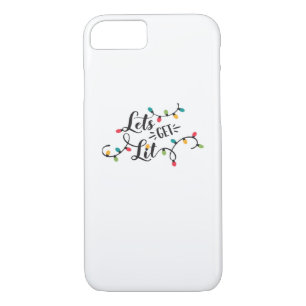 Let's Get Lit Funny Christmas Pun Classic Case-Mate iPhone Case