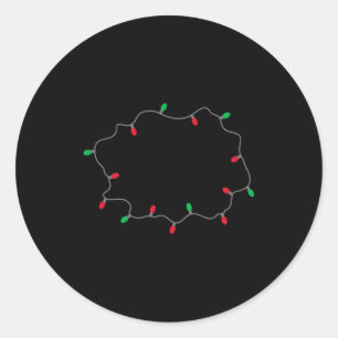 Lets Get Lit Funny Christmas Quote Classic Round Sticker