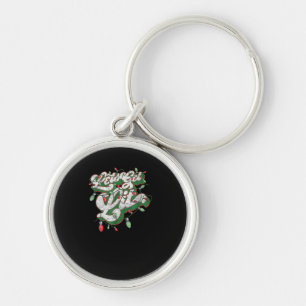 Let's Get Lit - Funny Drinking Christmas Light Gra Keychain