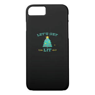 Let's Get Lit Funny Drunk Drinking Christmas Tree  Case-Mate iPhone Case