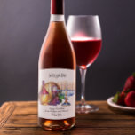 Let's Get Lit Hanukkah Funny Gift Wine Label<br><div class="desc">This design was created though digital art. It may be personalized in the area provided or customizing by choosing the click to customize further option and changing the name, initials or words. You may also change the text colour and style or delete the text for an image only design. Contact...</div>