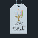 Let's Get Lit | Hanukkah Gift Tags<br><div class="desc">These are happy…cheerful and colourful tags that will look amazing on all of your Hanukkah gifts. They are great to tie around a bottle of sparkling wine or attach it to a special baked good…you are going to want to use them on all of your gifts. Add your custom wording...</div>