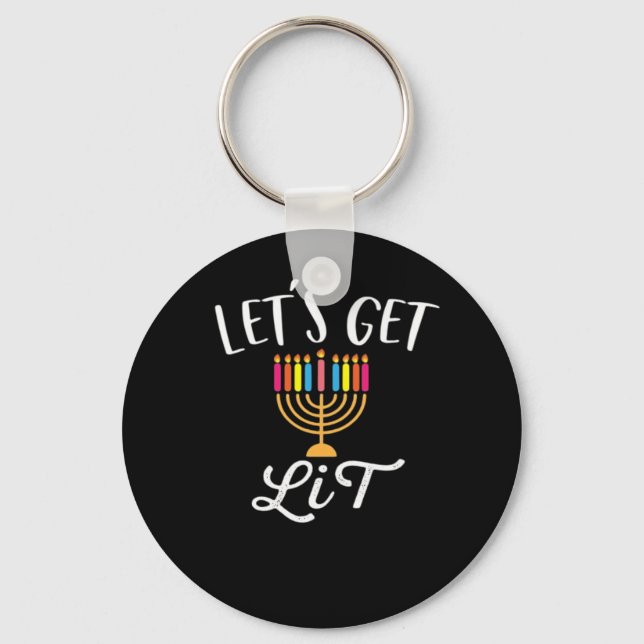 Let's Get Lit - Literary Slim Fit Essential Keychain (Front)