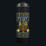Lets Get Lit Menorah Jewish Pun Ugly Hanukkah Chan Thermal Tumbler<br><div class="desc">This is a great Christmas gift. Your family,  friends or children will love this gift after you give it to them. Wishing you and your family and friends a Merry Christmas.</div>
