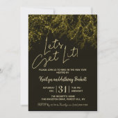Let's Get Lit | New Year's Eve Party Invitation (Front)