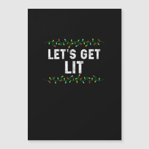 Let's Get Lit Pyjamas Funny Cute Lights Christmas 