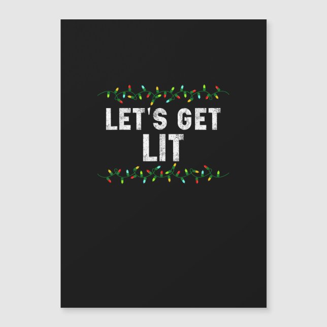 Let's Get Lit Pyjamas Funny Cute Lights Christmas  (Front)