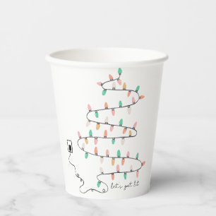 Lets Get Lit Quote Christmas Paper Cups