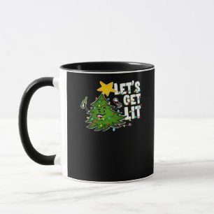 Let's Get Lit Tipsy Christmas Tree Classic Mug