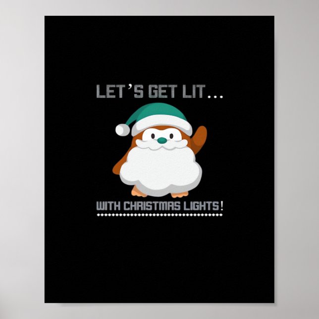 Let's Get Lit… With Christmas Lights! Christmas Cl Poster (Front)