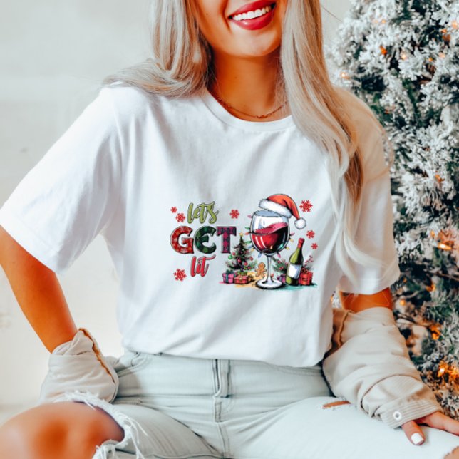 Let's Get Lit" Women's Christmas T-Shirt (Creator Uploaded)