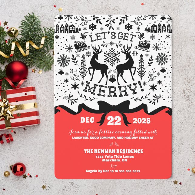 Let's Get Merry Holiday Invitation (Creator Uploaded)
