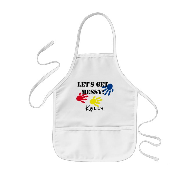 Let's Get Messy! Personalized Kids Apron (Front)