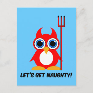 let's get naughty postcard