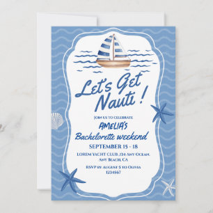 Let's Get Nauti Bachelorette Weekend Invitation