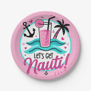 Let's Get Nauti! Nautical Bachelorette Plates